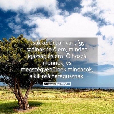 Picture 05 - Ézsaiás 45:24 KAR - Csak az Úrban van, így szólnak felõlem, - Bible Verse Picture