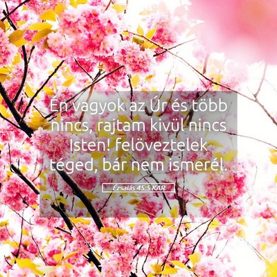 Picture 05 - Ézsaiás 45:5 KAR - Én vagyok az Úr és több nincs, rajtam kivül - Bible Verse Picture