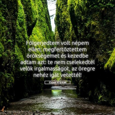 Picture 05 - Ézsaiás 47:6 KAR - Fölgerjedtem volt népem ellen; megfertõztettem - Bible Verse Picture