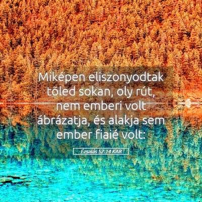 Picture 05 - Ézsaiás 52:14 KAR - Miképen eliszonyodtak tõled sokan, oly rút, - Bible Verse Picture