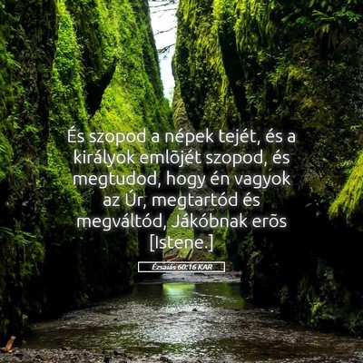 Picture 05 - Ézsaiás 60:16 KAR - És szopod a népek tejét, és a királyok - Bible Verse Picture