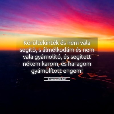 Picture 05 - Ézsaiás 63:5 KAR - Körültekinték és nem vala segítõ, s - Bible Verse Picture