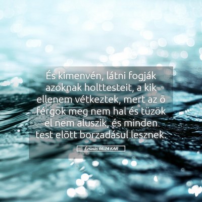 Picture 05 - Ézsaiás 66:24 KAR - És kimenvén, látni fogják azoknak - Bible Verse Picture