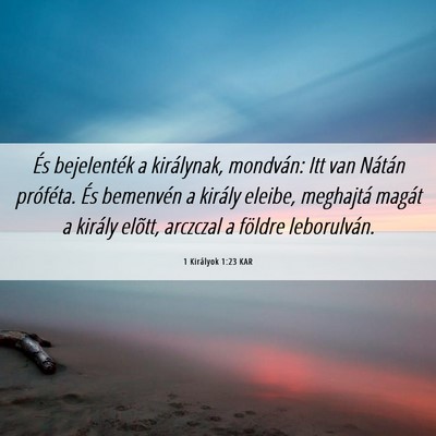 Picture 06 - 1 Királyok 1:23 KAR - És bejelenték a királynak, mondván: Itt van - Bible Verse Picture