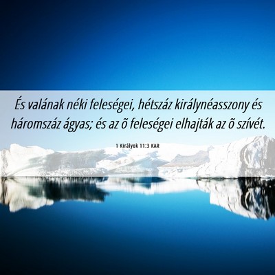 Picture 06 - 1 Királyok 11:3 KAR - És valának néki feleségei, hétszáz - Bible Verse Picture