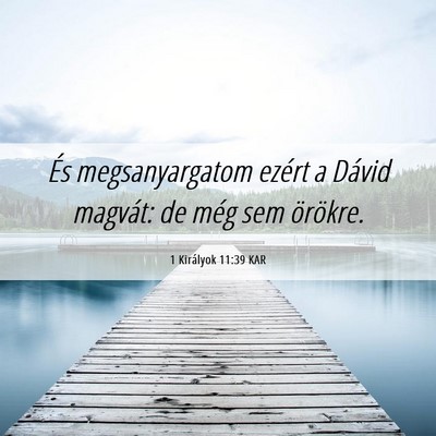 Picture 06 - 1 Királyok 11:39 KAR - És megsanyargatom ezért a Dávid magvát: de - Bible Verse Picture
