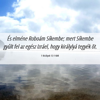 Picture 06 - 1 Királyok 12:1 KAR - És elméne Roboám Síkembe; mert Síkembe - Bible Verse Picture