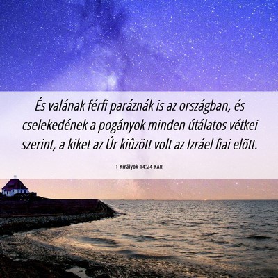 Picture 06 - 1 Királyok 14:24 KAR - És valának férfi paráznák is az országban, - Bible Verse Picture