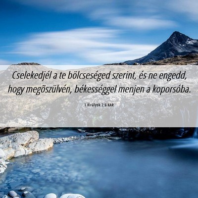 Picture 06 - 1 Királyok 2:6 KAR - Cselekedjél a te bölcseséged szerint, és ne - Bible Verse Picture