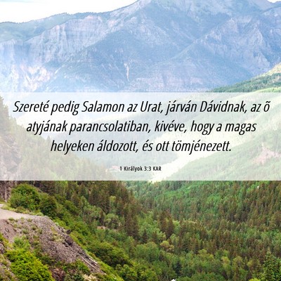 Picture 06 - 1 Királyok 3:3 KAR - Szereté pedig Salamon az Urat, járván - Bible Verse Picture