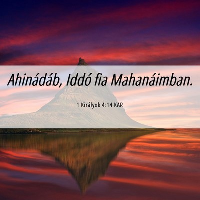 Picture 06 - 1 Királyok 4:14 KAR - Ahinádáb, Iddó fia - Bible Verse Picture
