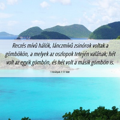 Picture 06 - 1 Királyok 7:17 KAR - Reczés mívû hálók, lánczmívû zsinórok - Bible Verse Picture