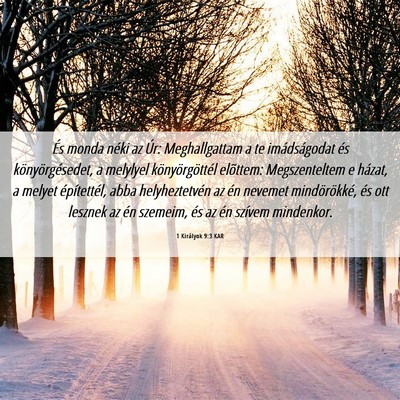 Picture 06 - 1 Királyok 9:3 KAR - És monda néki az Úr: Meghallgattam a te - Bible Verse Picture