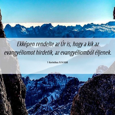 Picture 06 - 1 Korinthus 9:14 KAR - Ekképen rendelte az Úr is, hogy a kik az - Bible Verse Picture