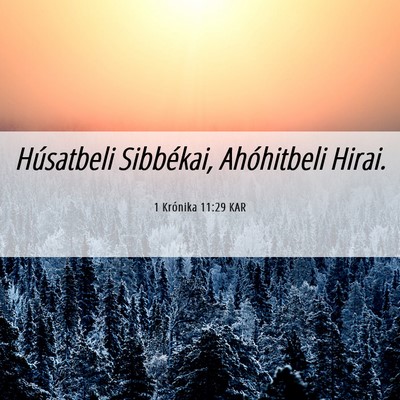 Picture 06 - 1 Krónika 11:29 KAR - Húsatbeli Sibbékai, Ahóhitbeli - Bible Verse Picture