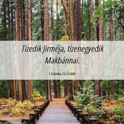 Picture 06 - 1 Krónika 12:13 KAR - Tizedik Jirméja, tizenegyedik - Bible Verse Picture