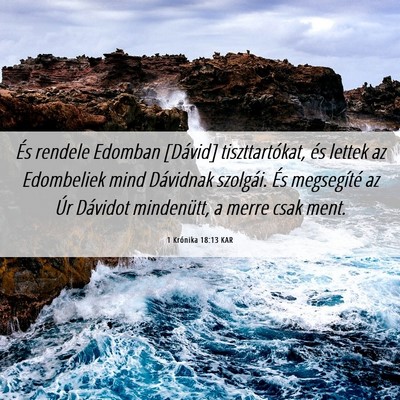 Picture 06 - 1 Krónika 18:13 KAR - És rendele Edomban [Dávid] tiszttartókat, és - Bible Verse Picture