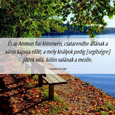 Picture 06 - 1 Krónika 19:9 KAR - És az Ammon fiai kimenvén, csatarendbe - Bible Verse Picture