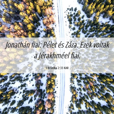 Picture 06 - 1 Krónika 2:33 KAR - Jonathán fiai: Pélet és Záza. Ezek voltak a - Bible Verse Picture