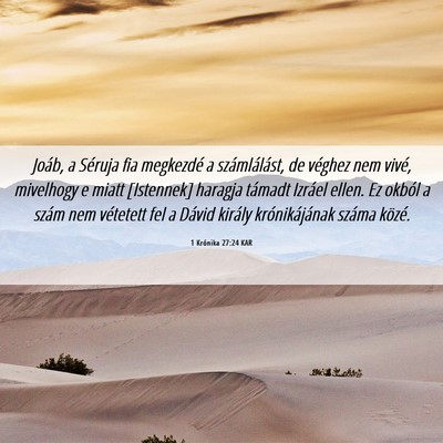 Picture 06 - 1 Krónika 27:24 KAR - Joáb, a Séruja fia megkezdé a számlálást, - Bible Verse Picture
