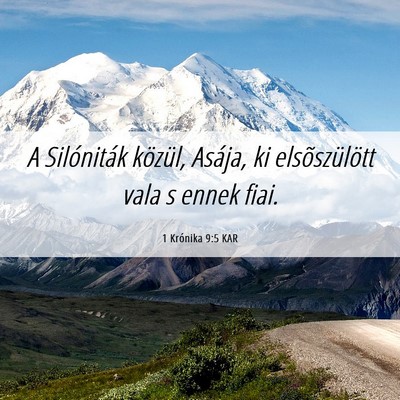 Picture 06 - 1 Krónika 9:5 KAR - A Silóniták közül, Asája, ki elsõszülött - Bible Verse Picture