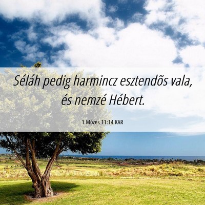 Picture 06 - 1 Mózes 11:14 KAR - Séláh pedig harmincz esztendõs vala, és - Bible Verse Picture