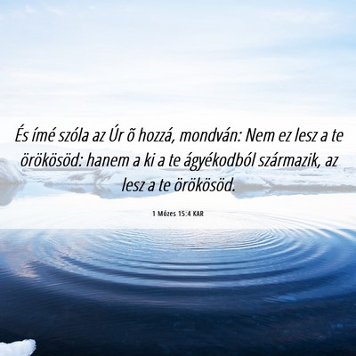 Picture 06 - 1 Mózes 15:4 KAR - És ímé szóla az Úr õ hozzá, mondván: Nem - Bible Verse Picture