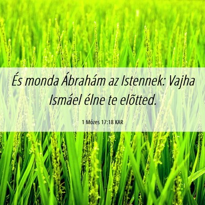 Picture 06 - 1 Mózes 17:18 KAR - És monda Ábrahám az Istennek: Vajha Ismáel - Bible Verse Picture