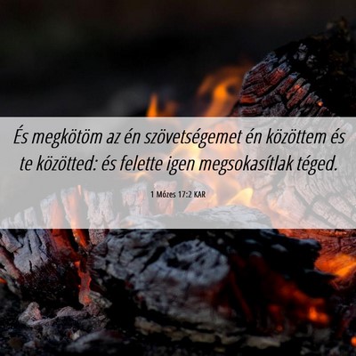 Picture 06 - 1 Mózes 17:2 KAR - És megkötöm az én szövetségemet én - Bible Verse Picture