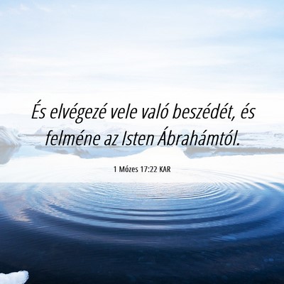 Picture 06 - 1 Mózes 17:22 KAR - És elvégezé vele való beszédét, és - Bible Verse Picture