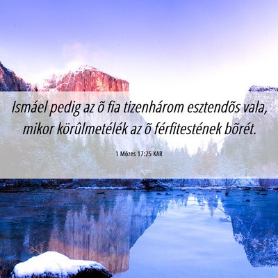 Picture 06 - 1 Mózes 17:25 KAR - Ismáel pedig az õ fia tizenhárom esztendõs - Bible Verse Picture