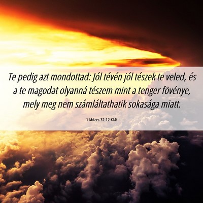 Picture 06 - 1 Mózes 32:12 KAR - Te pedig azt mondottad: Jól tévén jól tészek - Bible Verse Picture