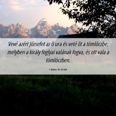 Picture 06 - 1 Mózes 39:20 KAR - Vevé azért Józsefet az õ ura és veté õt a - Bible Verse Picture