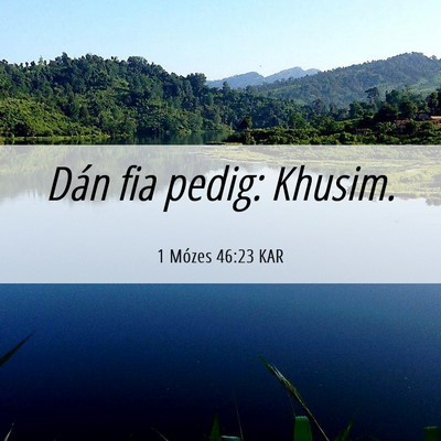 Picture 06 - 1 Mózes 46:23 KAR - Dán fia pedig: - Bible Verse Picture