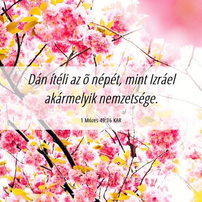 Picture 06 - 1 Mózes 49:16 KAR - Dán ítéli az õ népét, mint Izráel - Bible Verse Picture