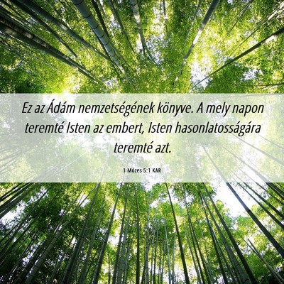 Picture 06 - 1 Mózes 5:1 KAR - Ez az Ádám nemzetségének könyve. A mely - Bible Verse Picture