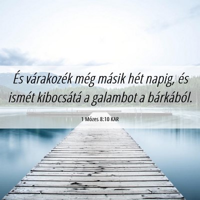 Picture 06 - 1 Mózes 8:10 KAR - És várakozék még másik hét napig, és - Bible Verse Picture