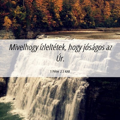 Picture 06 - 1 Péter 2:3 KAR - Mivelhogy ízleltétek, hogy jóságos az - Bible Verse Picture