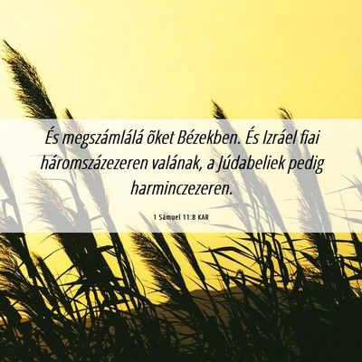 Picture 06 - 1 Sámuel 11:8 KAR - És megszámlálá õket Bézekben. És Izráel - Bible Verse Picture
