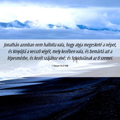 Picture 06 - 1 Sámuel 14:27 KAR - Jonathán azonban nem hallotta vala, hogy atyja - Bible Verse Picture
