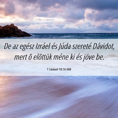 Picture 06 - 1 Sámuel 18:16 KAR - De az egész Izráel és Júda szereté Dávidot, - Bible Verse Picture