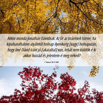 Picture 06 - 1 Sámuel 20:12 KAR - Akkor monda Jonathán Dávidnak: Az Úr az - Bible Verse Picture