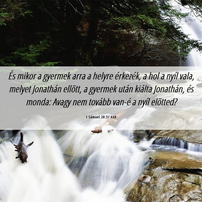 Picture 06 - 1 Sámuel 20:37 KAR - És mikor a gyermek arra a helyre érkezék, a - Bible Verse Picture