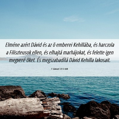 Picture 06 - 1 Sámuel 23:5 KAR - Elméne azért Dávid és az õ emberei - Bible Verse Picture
