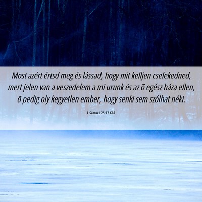 Picture 06 - 1 Sámuel 25:17 KAR - Most azért értsd meg és lássad, hogy mit - Bible Verse Picture