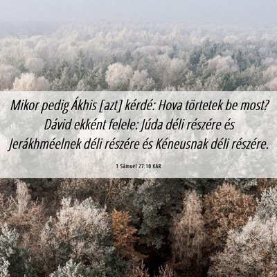 Picture 06 - 1 Sámuel 27:10 KAR - Mikor pedig Ákhis [azt] kérdé: Hova törtetek - Bible Verse Picture
