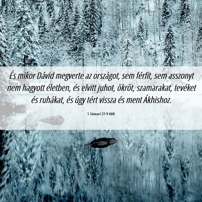 Picture 06 - 1 Sámuel 27:9 KAR - És mikor Dávid megverte az országot, sem - Bible Verse Picture