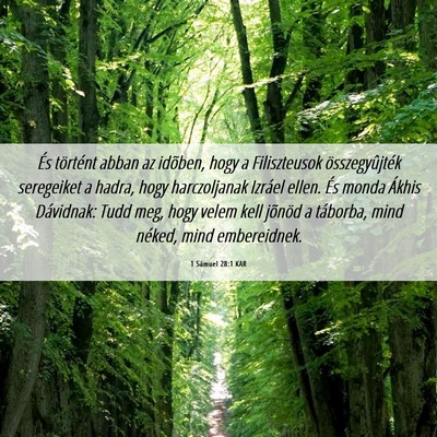 Picture 06 - 1 Sámuel 28:1 KAR - És történt abban az idõben, hogy a - Bible Verse Picture