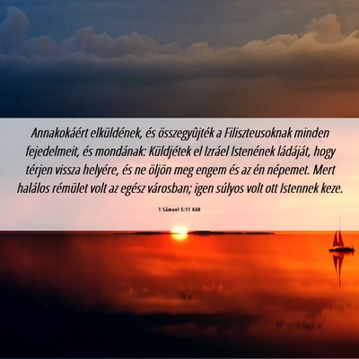 Picture 06 - 1 Sámuel 5:11 KAR - Annakokáért elküldének, és összegyûjték a - Bible Verse Picture
