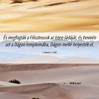 Picture 06 - 1 Sámuel 5:2 KAR - És megfogták a Filiszteusok az Isten - Bible Verse Picture